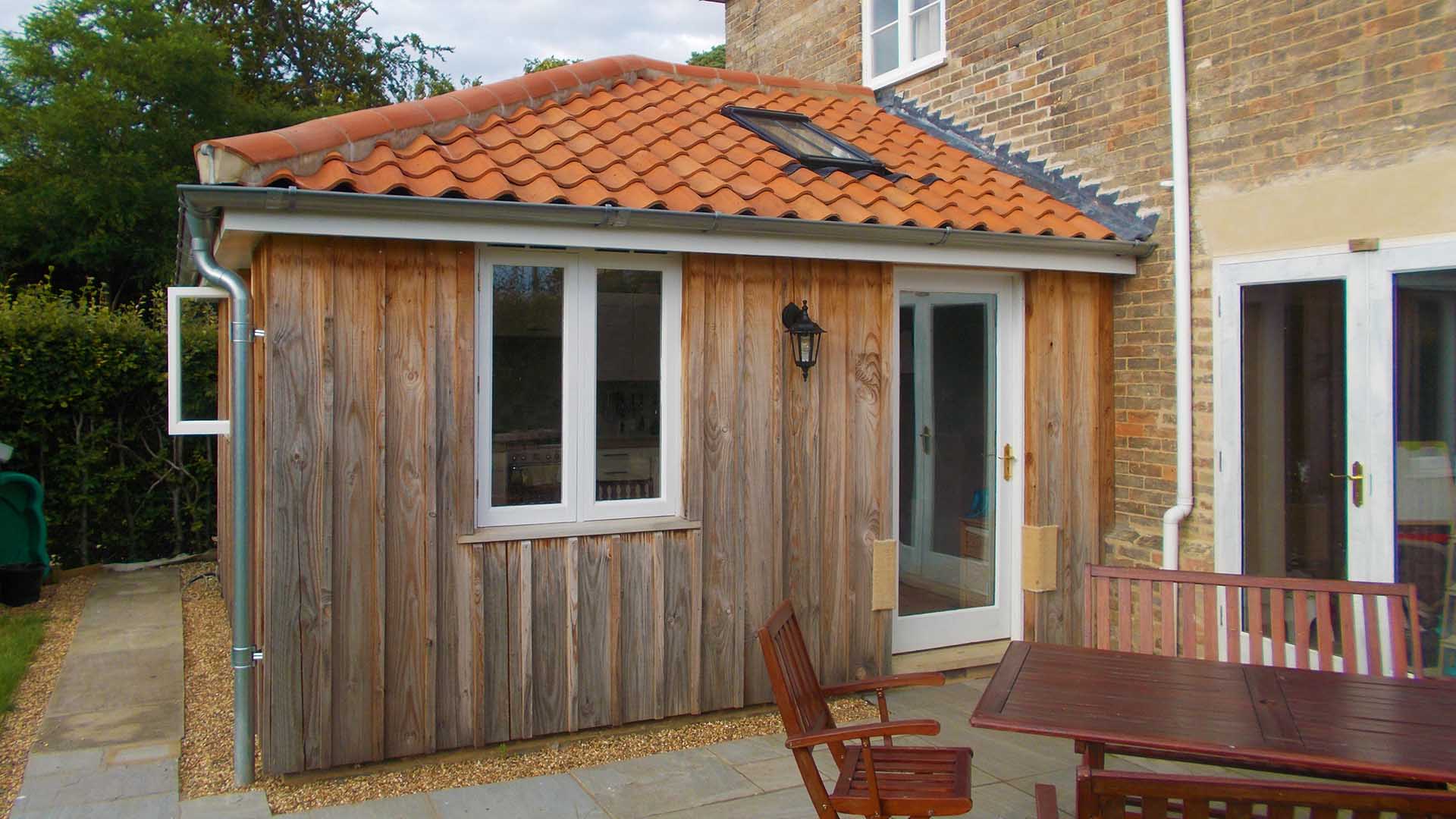 Watton Wooden Clad Extension Side Finished